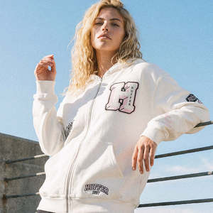 Womens Hoods Crews: RELAX ZIP HOOD 350/MVP CHALK