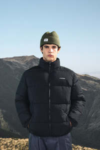 Mens Down Jackets: MENS HFR TRACK PUFFER JKT BLACK