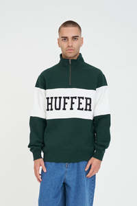 PANEL 1/4 ZIP JERSEY/PICK UP EVERGREEN