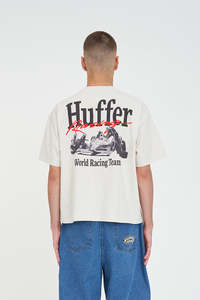 CROP BLOCK TEE 220/CREW FOG