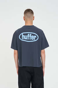 Mens: CROP BLOCK TEE 220/PRO ASPHALT