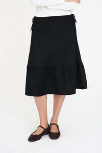 Womens: CLARISSE MIDI SKIRT BLACK
