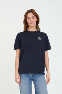 Womens T Shirts: CLASSIC TEE 170/BREWED NAVY