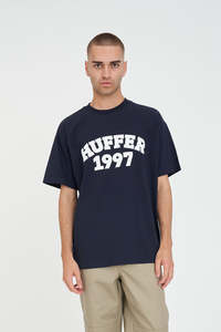 Mens T Shirts: BLOCK TEE 220/SLAB NAVY