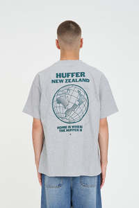 Mens T Shirts: BLOCK TEE 220/LOCAL GREY MARLE