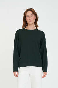 Knitwear: MERINO NEVE CREW FOREST