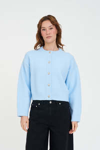 ELLE CROP CARDIGAN ICEBERG