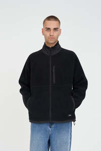 Mens: HUSK POLAR FLEECE JACKET BLACK