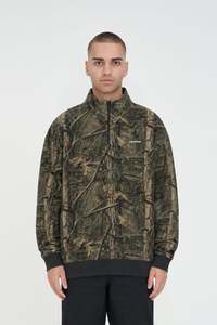 Mens: BLOCK 1/4 ZIP/WOODHILL WOODHILL CAMO