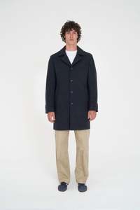 WOOL COAT CHARCOAL MARLE