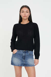 ZIGGY CRUISE LS TOP BLACK