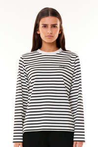 Women S Long Sleeves: OUI OUI LS FREE TEE BLACK/CHALK