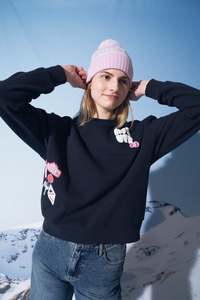 SLOUCH CREW 350/ABOVE THE CLOUDS NAVY