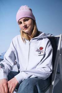 RELAX ZIP HOOD/SUNLIT SLOPES SILVER M