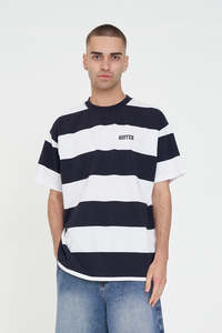 GAME DAY STRIPE TEE NAVY/WHITE