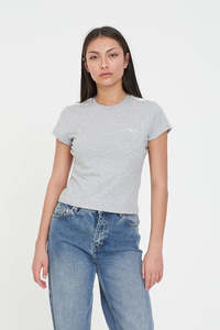 Womens: CHERIE MINI TEE 185 GREY MARLE