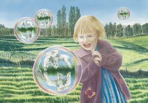 Huhas Marketplace: Joy- Original Oil Painting by Fiona Goulding