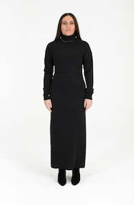 Diane 100% Cashmere Maxi Dress - Charcoal Grey