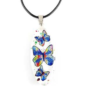 New Natures Reflections Range: Oval Butterfly Pendant