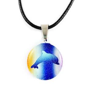 New Natures Reflections Range: Orange-Blue Dolphin Pendant