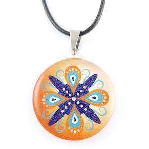New Natures Reflections Range: Orange Round Ornament Pendant
