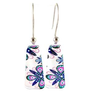 New Natures Reflections Earrings: Purple Ornament Earrings