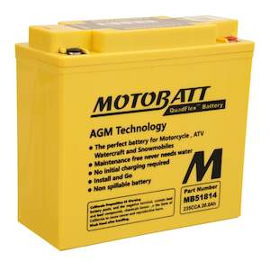 Agm Batteries: Motobatt Battery Quadflex AGM - MB51814