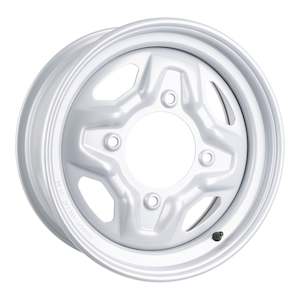 Atv Rims Hubs: Whites ATV/UTV Steel Rim 14x6 Polaris Front 4/156 +40.2 - Silver