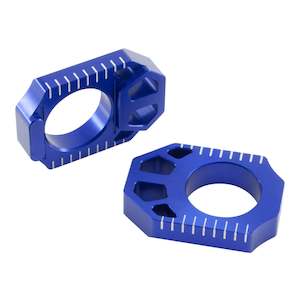 Zeta Rear Axle Block Yamaha YZ250F '12-, YZ450F '10- Blue