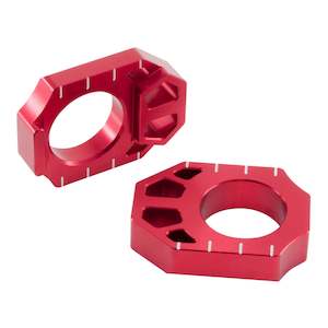 Axle Blocks: Zeta Rear Axle Block Kawasaki KX/KXF '03-16 ,Suzuki RMZ '04- Red