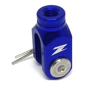Brake Clevis: Zeta R-Brake Clevis Kawasaki KX, KLX, Suzuki RM, DR-Z400 - Blue