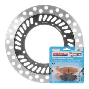 Brake Rotor Pad Kits: Brake Disc & Pad Front Kit - Honda CRF230F '05-'20