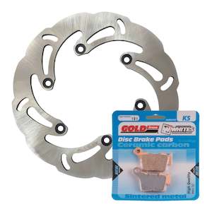 Brake Rotor Pad Kits: Brake Disc & Pad Rear Kit - KTM 450 EXC '04-'16 - Wave