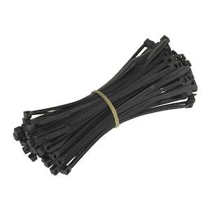 Cable Ties: Whites Cable Ties 250 x 3.6mm 100pcs/Bag Black
