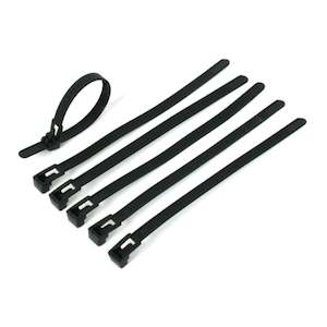 DRC RELEASE TIE WRAP BLACK 150MM 6PCS