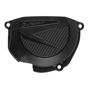 Clutch Cover Protectors: Polisport Clutch Cover Beta RR 350/400/430/480 4T ('20-'24) - Black