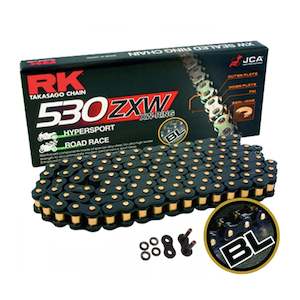 Drive Chains: RK Chain 530ZXW XW-Ring Chain Hypersports - Black