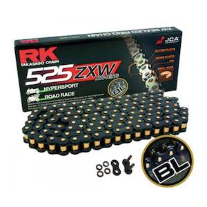 Drive Chains: RK 525ZXW XW-Ring Chain - Black
