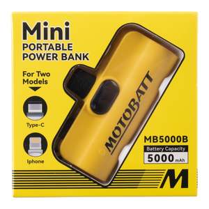 Battery Chargers: Motobatt Lithium Mini Portable Power Bank 5000mAh