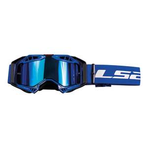 Apparel: LS2 Aura Pro Goggle - Blue with Iridium Lens