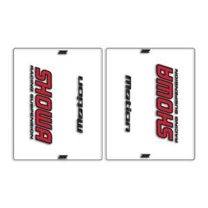 DRC Motion Front Fork Outer Decals - Showa (Clear / Red / Black)