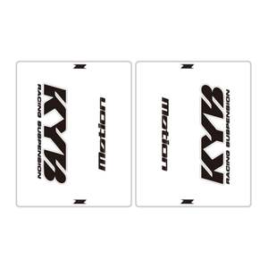 DRC Motion Front Fork Outer Decals - KYB14 (Clear / Black / White)