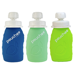 Pouchee Silicone Reusable Food Pouch 3 pack Hungry Cubs
