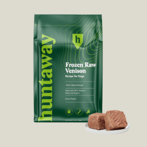 Raw Venison Dog Food: Huntaway Frozen Raw Venison Dog Food