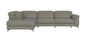 Products: Tate 3 Seater Power Reclining Sofa with Corner Chaise LHF in Leather
