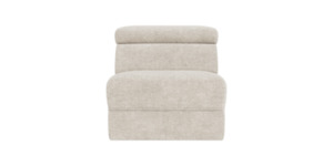 Stevie Modular Armless Chair with Adjustable Headrest in Fabric