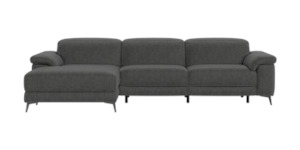 Tate 3 Seater Power Reclining Sofa with Chaise LHF in Fabric