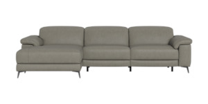 Tate 3 Seater Power Reclining Sofa with Chaise LHF in Leather