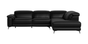 Tate 3 Seater Power Reclining Sofa with Corner Chaise RHF in Leather