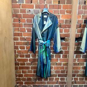 RORY WILLIAM DOHERTY NZ designer silk trench coat